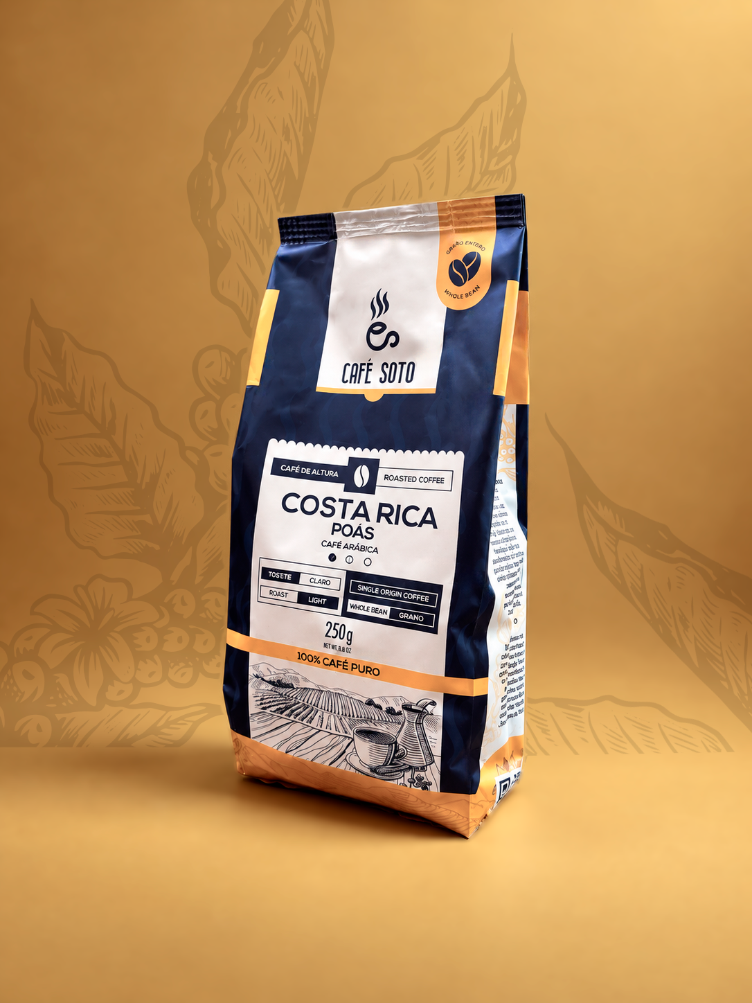 Tueste Claro Grano Entero - Light Roast Whole Bean 250g