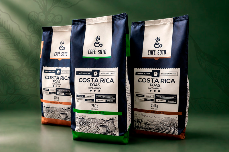 Paquete de Café Soto en la montaña